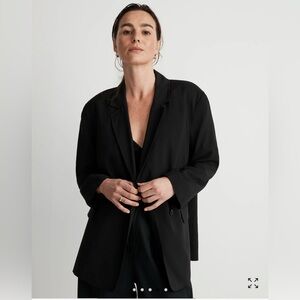 NWT Madewell The Relaxed Blazer Softdrape True Black
